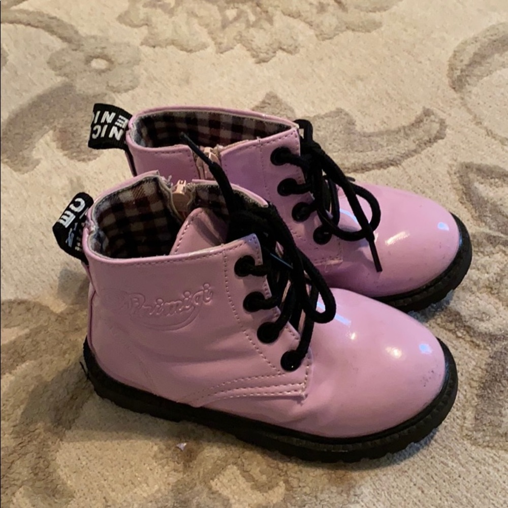Adorable Pink Patent Leather Boots